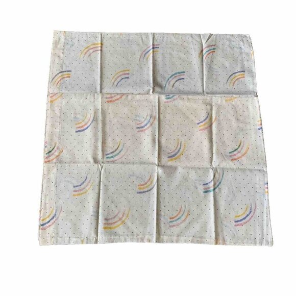 Vintage MCM Rainbow Polka Dots Standard Pillowcases 2 Cotton - Picture 1 of 5